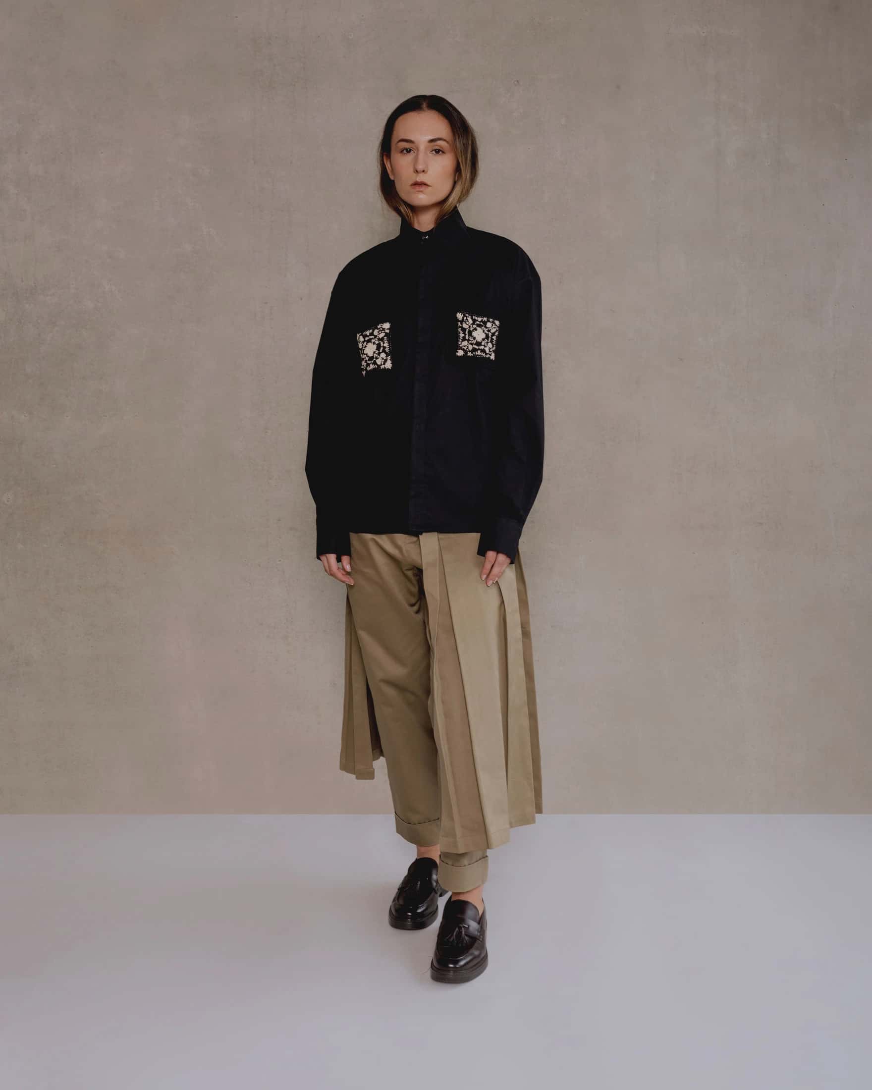 Beige Skirt Pant Woman