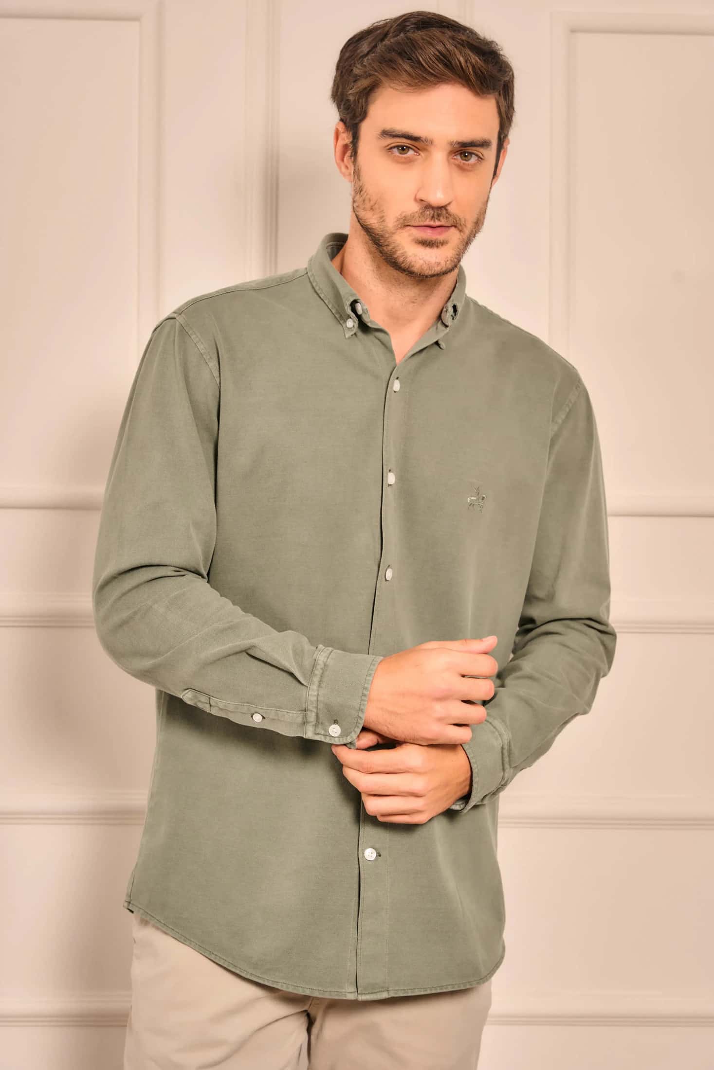 Camisa Pique Atenas Hombre Verde