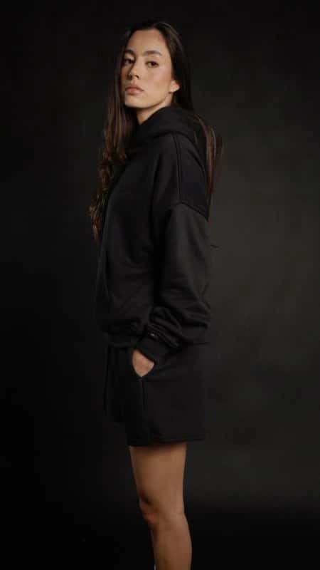 Hoodie Classic Women Negro - miniatura 3