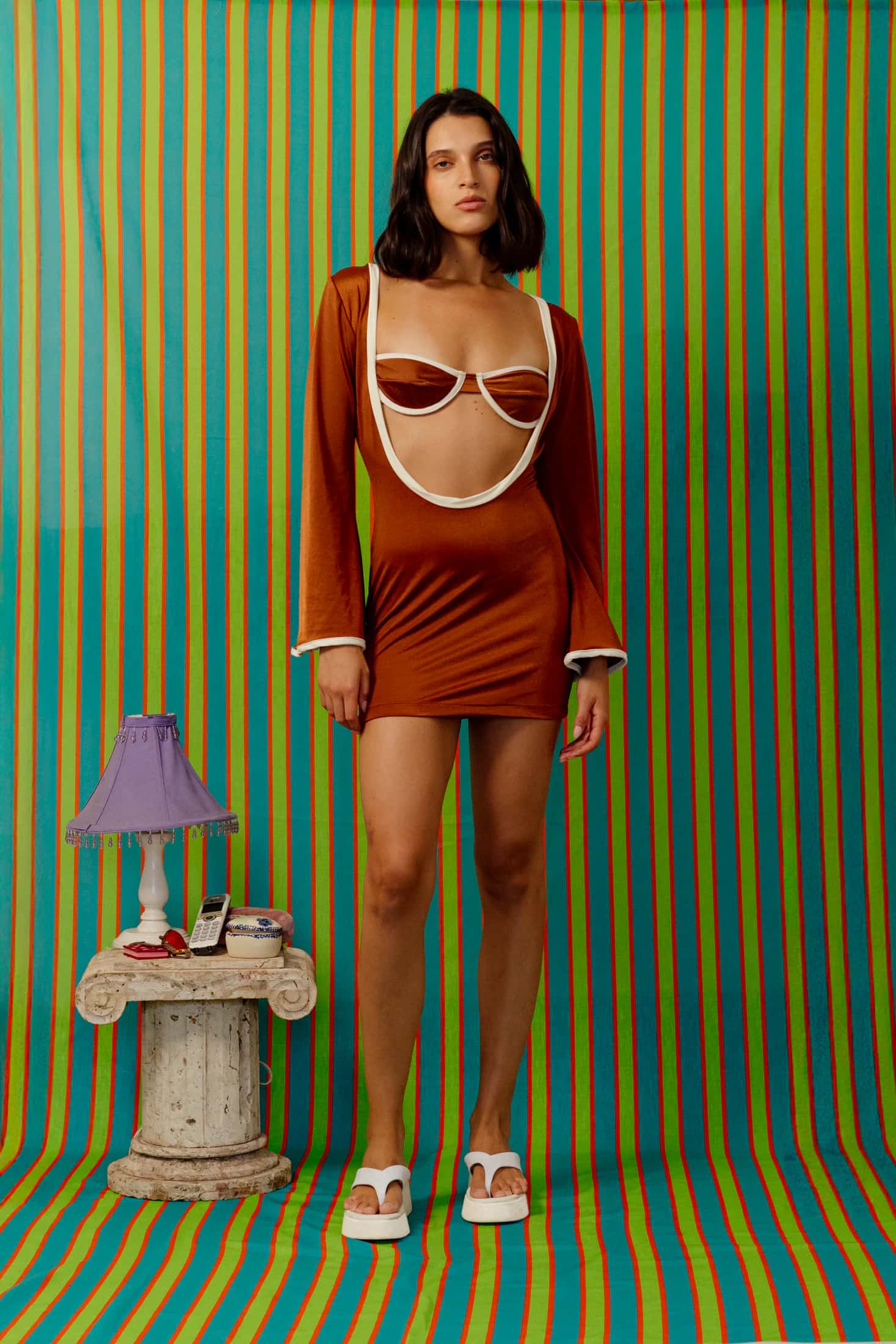 Lallywood Dress In Brown