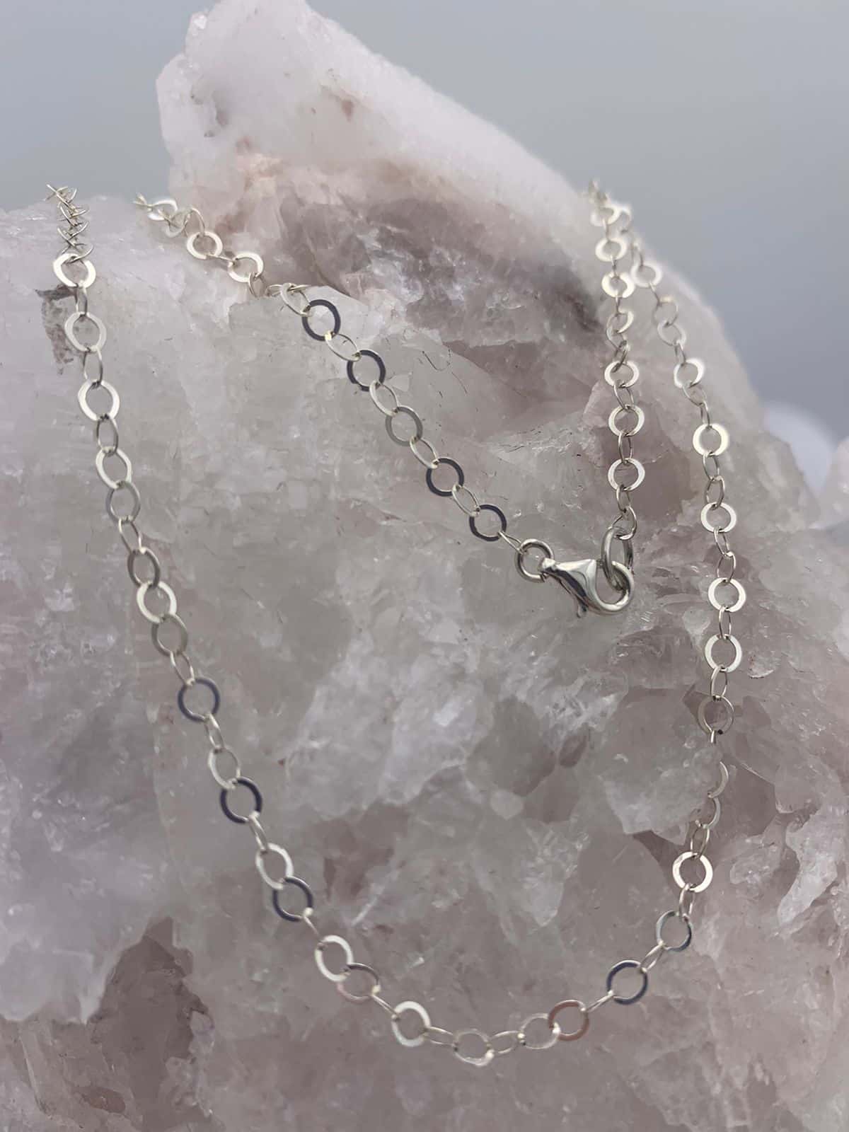 Cadena en plata 925 Tejido Argollas