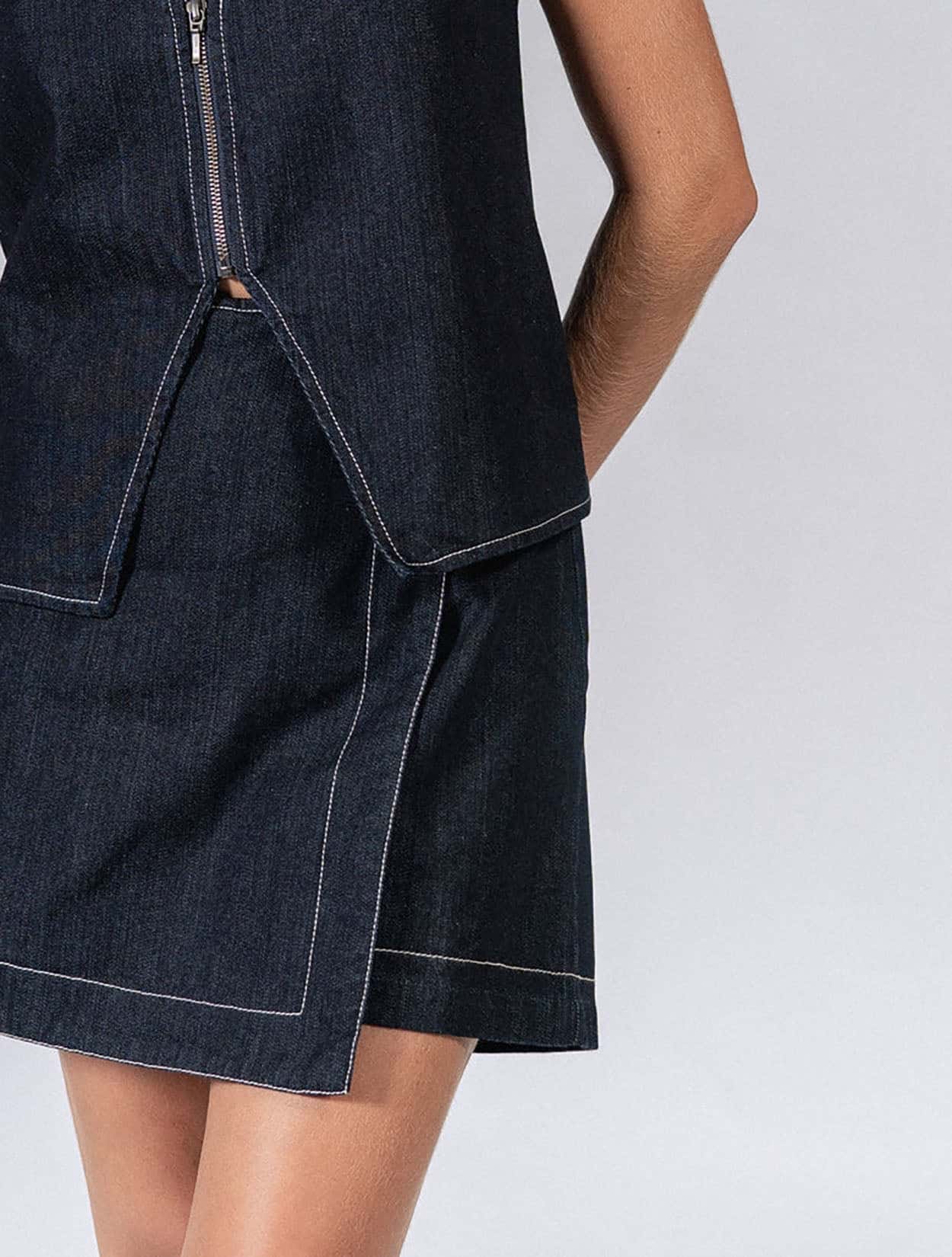 FALDA SHORT INDIGO - miniatura 3