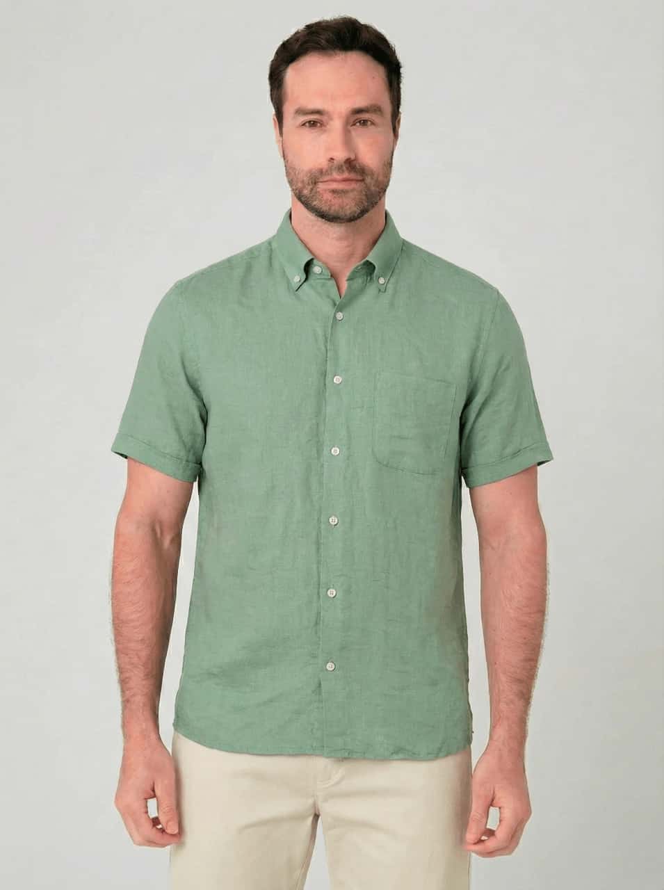 Camisa con bolsillo manga corta para hombre Jon Sonen 027225037