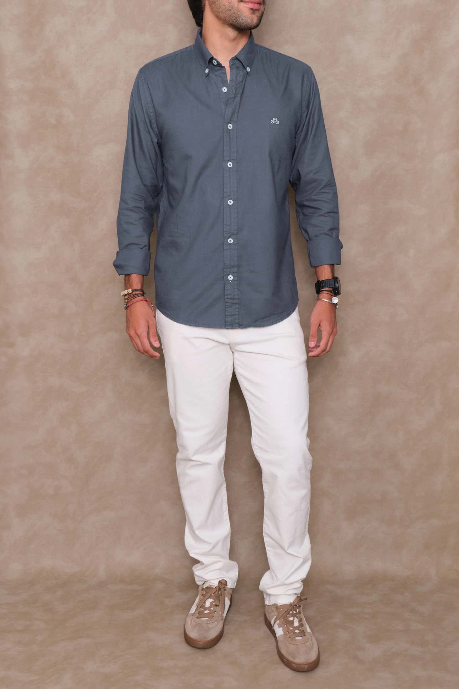 CAMISA OXFORD GRAFITO