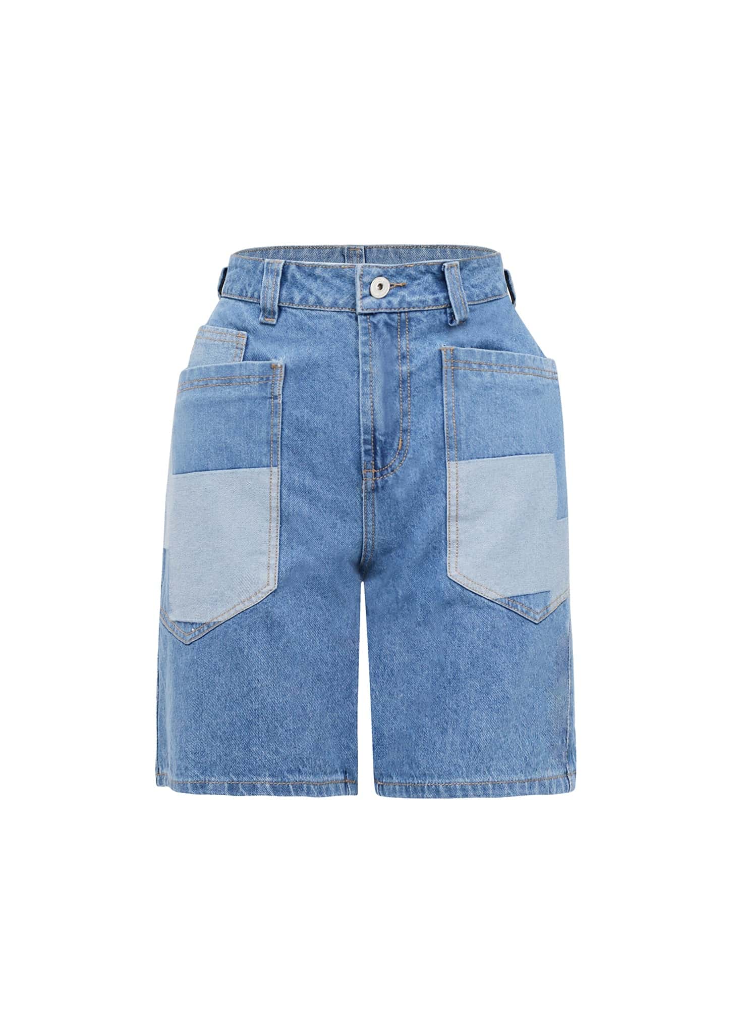 Bermuda Denim Asimétrica