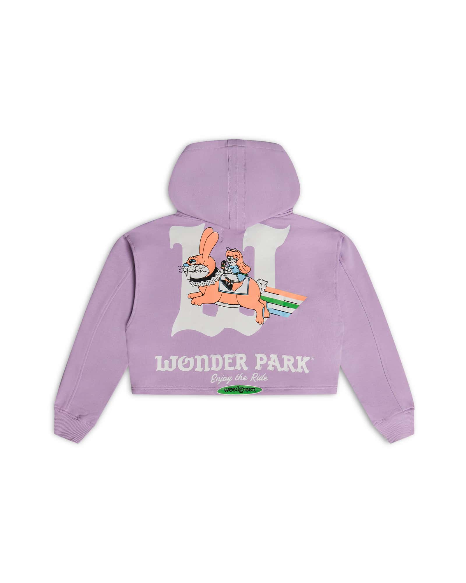 HOODIE CROP OVERSIZE WONDERPARK LILA - miniatura 1