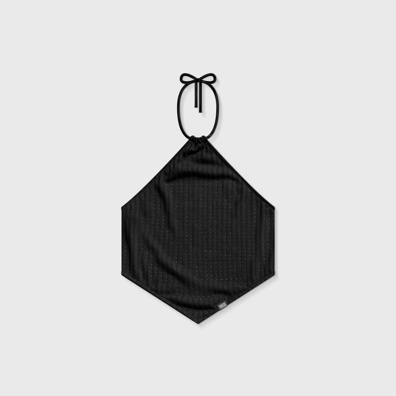 Textured Halter Top - Black