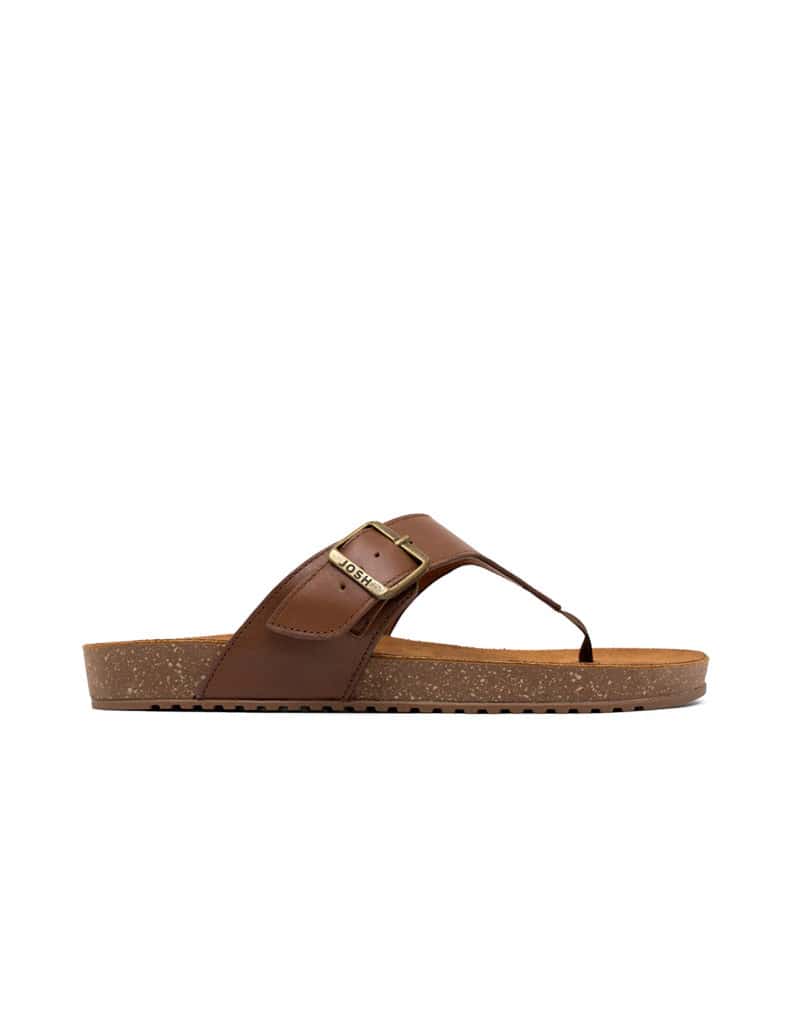 Sandalia para hombre en cuero miel REF ELIZ01