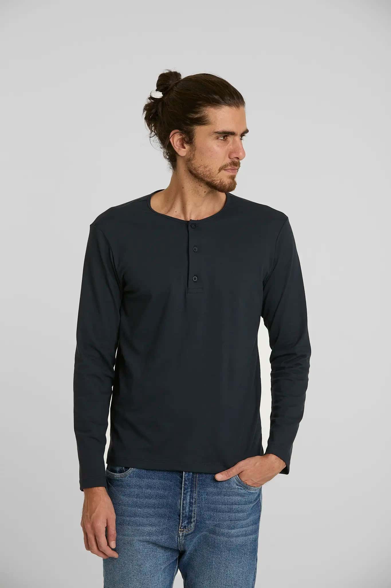 Camiseta Henley Blue Melancol