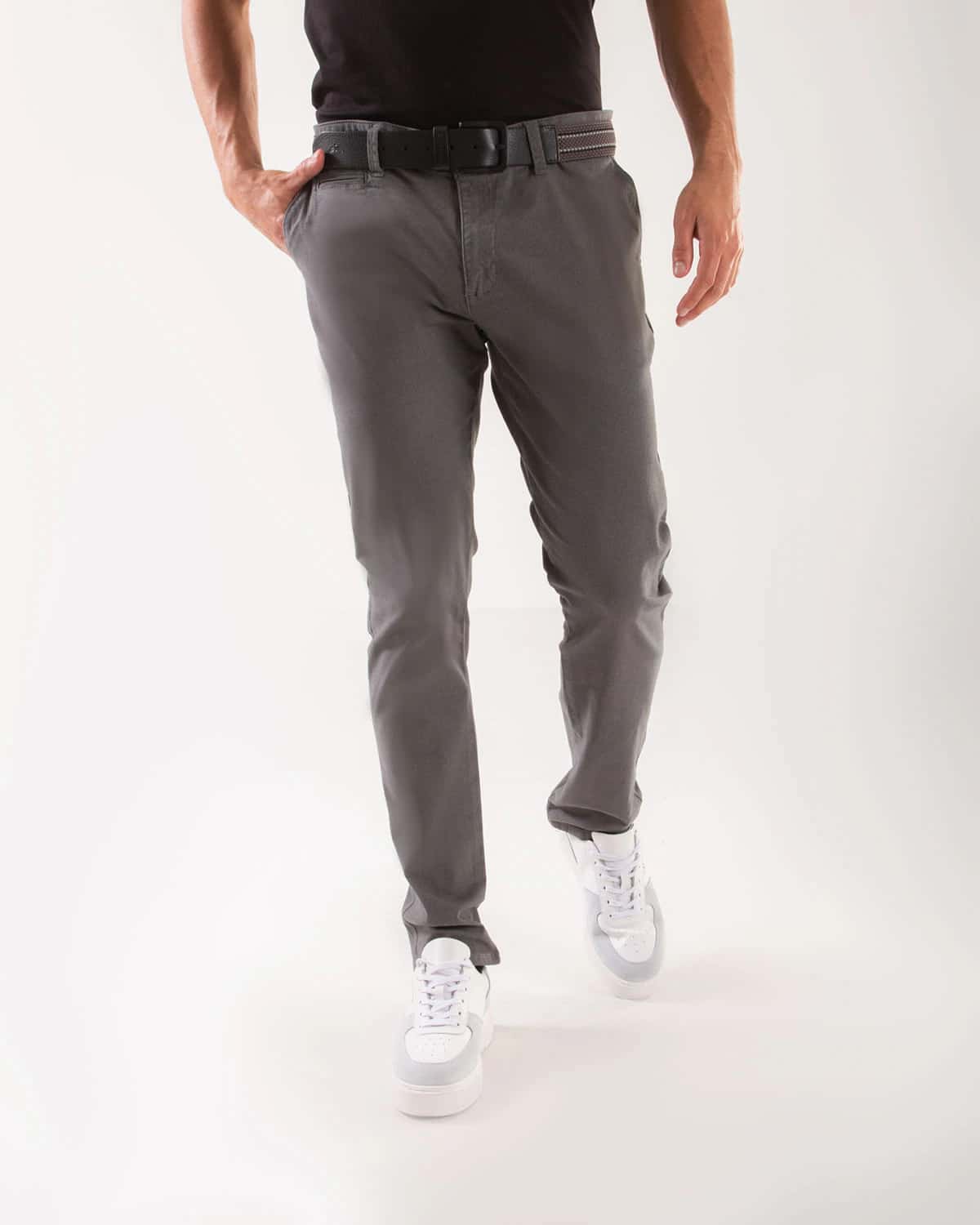 Pantalon slim gris para hombre