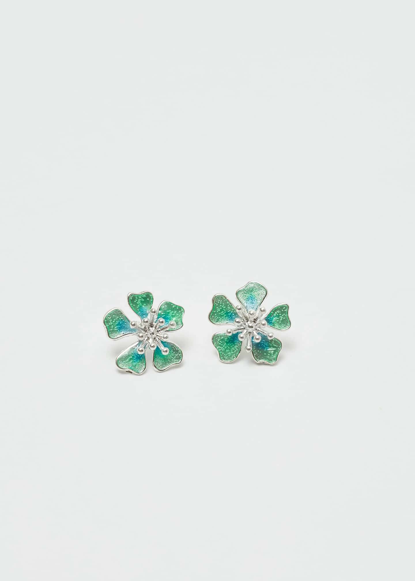 Aretes aurora mini verde