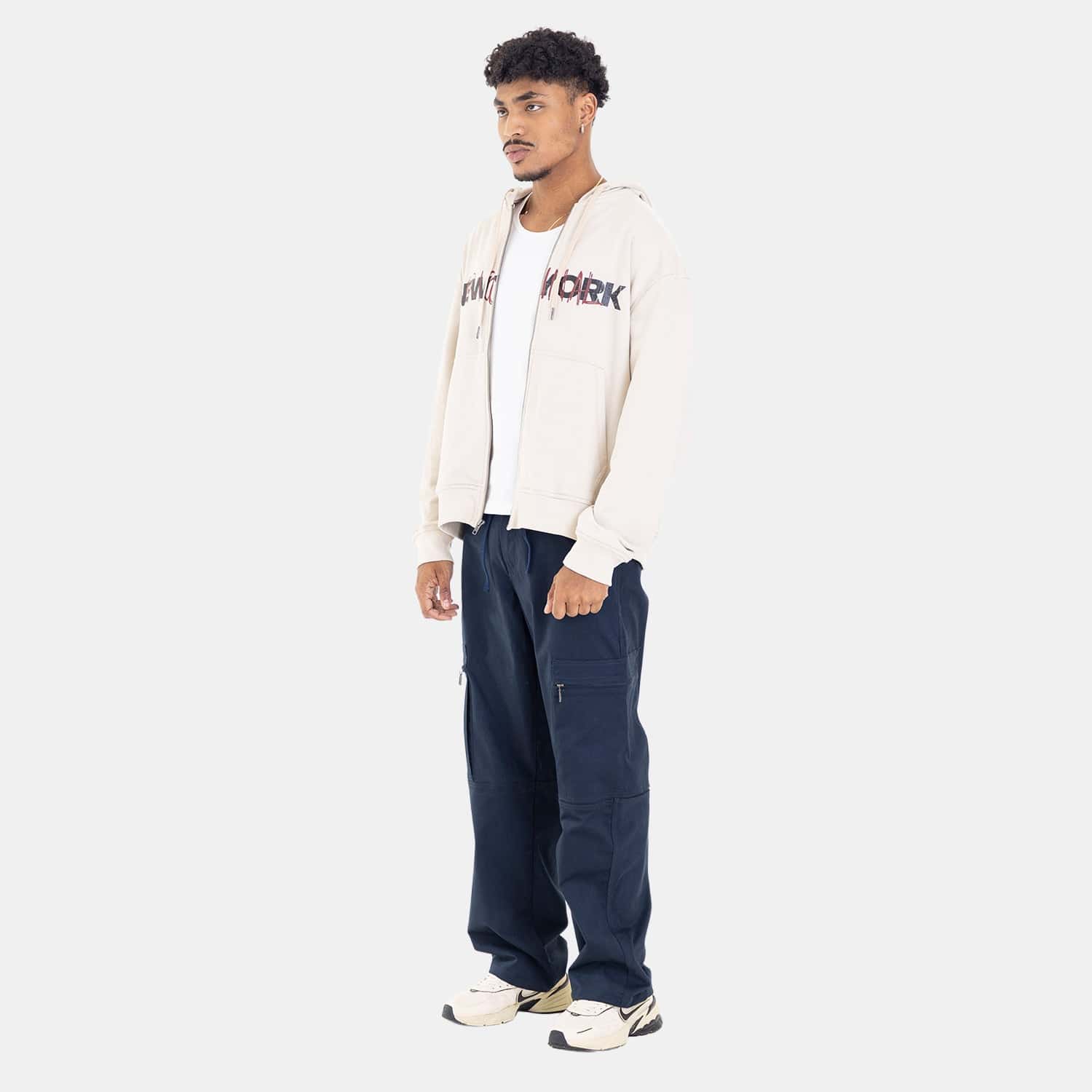 Zip Hoodie Regular Fit Beige - miniatura 2