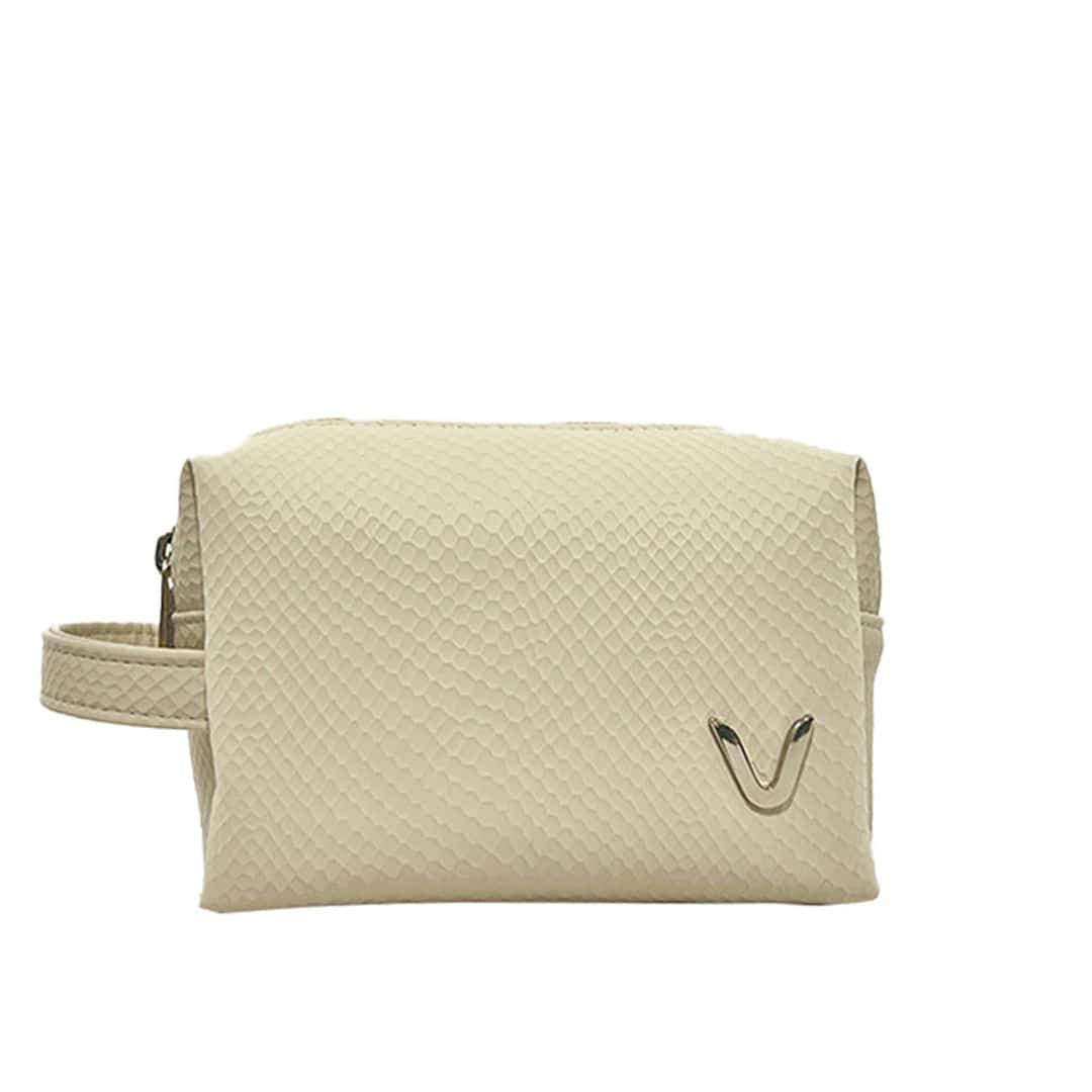 Cosmetiquera Mini París seda Beige Cobra Noir