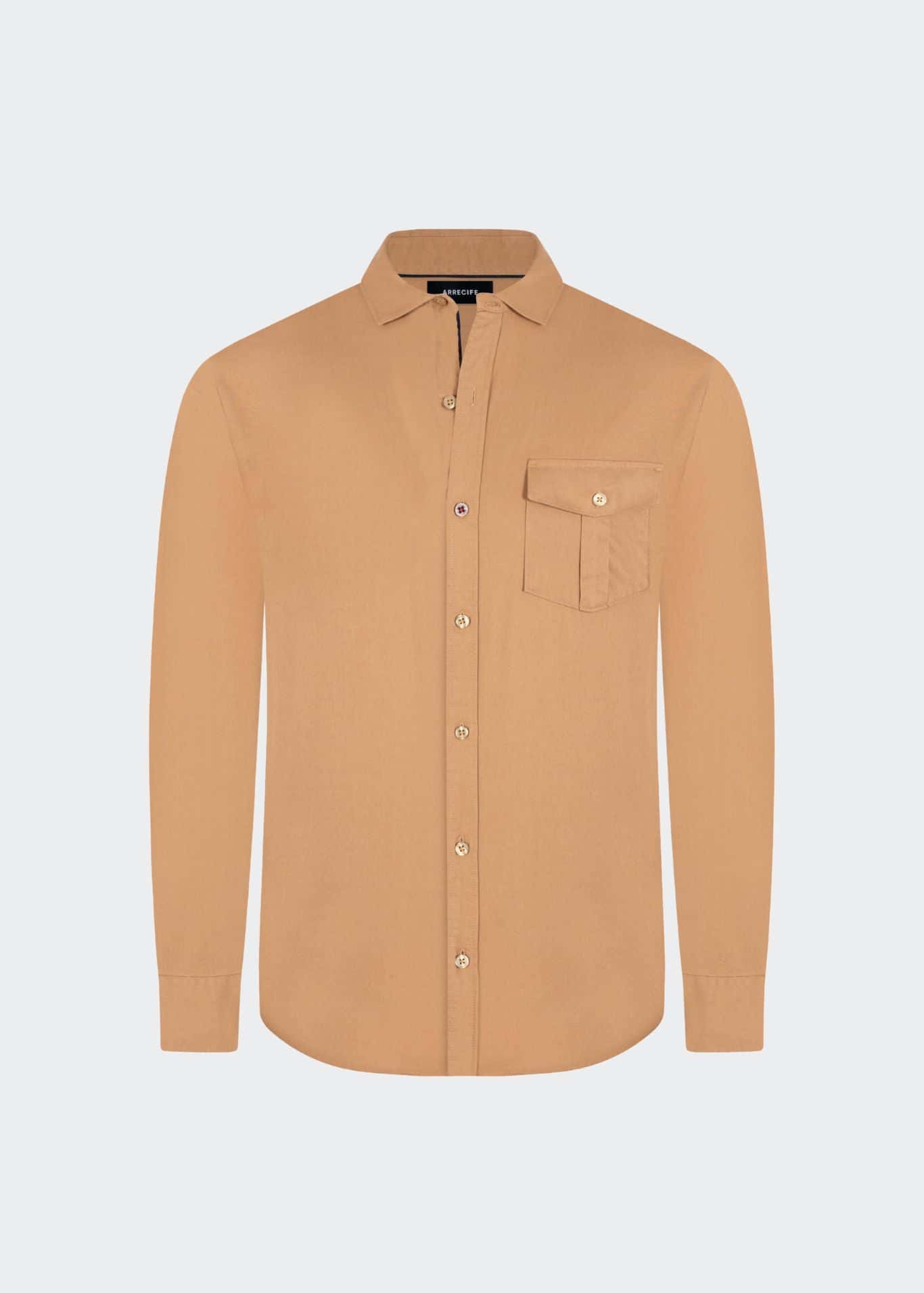 CAMISA PRAGA MANGA LARGA CAQUI