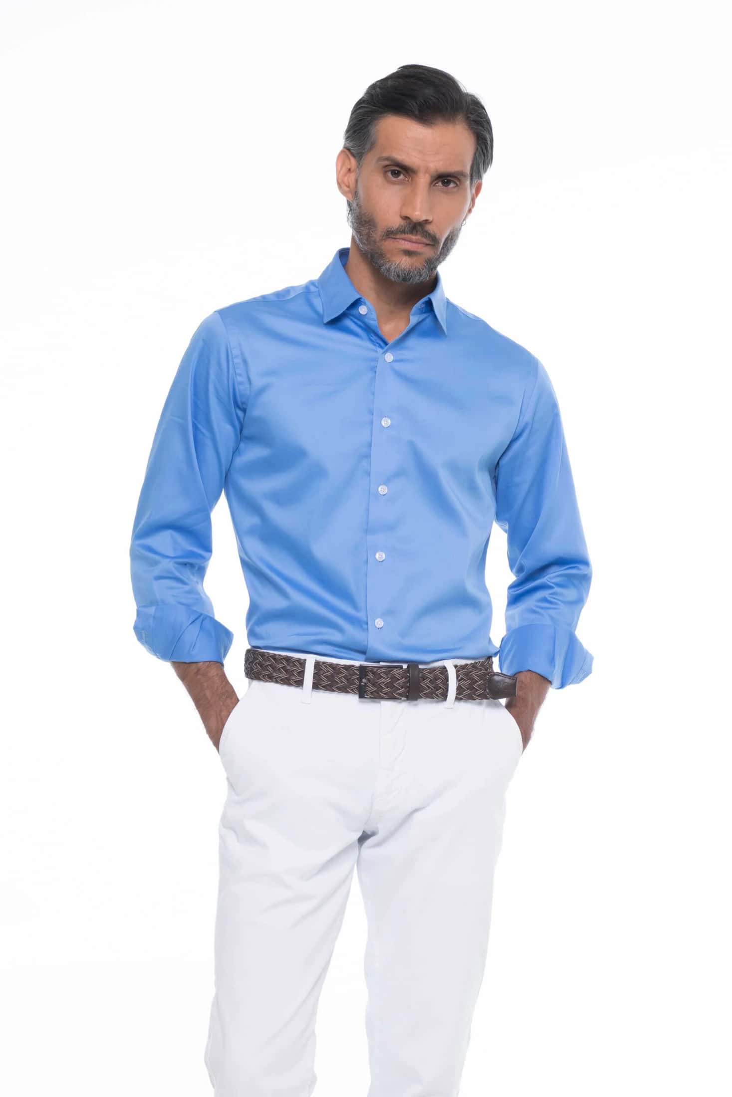 Camisa Genova Azul Medio
