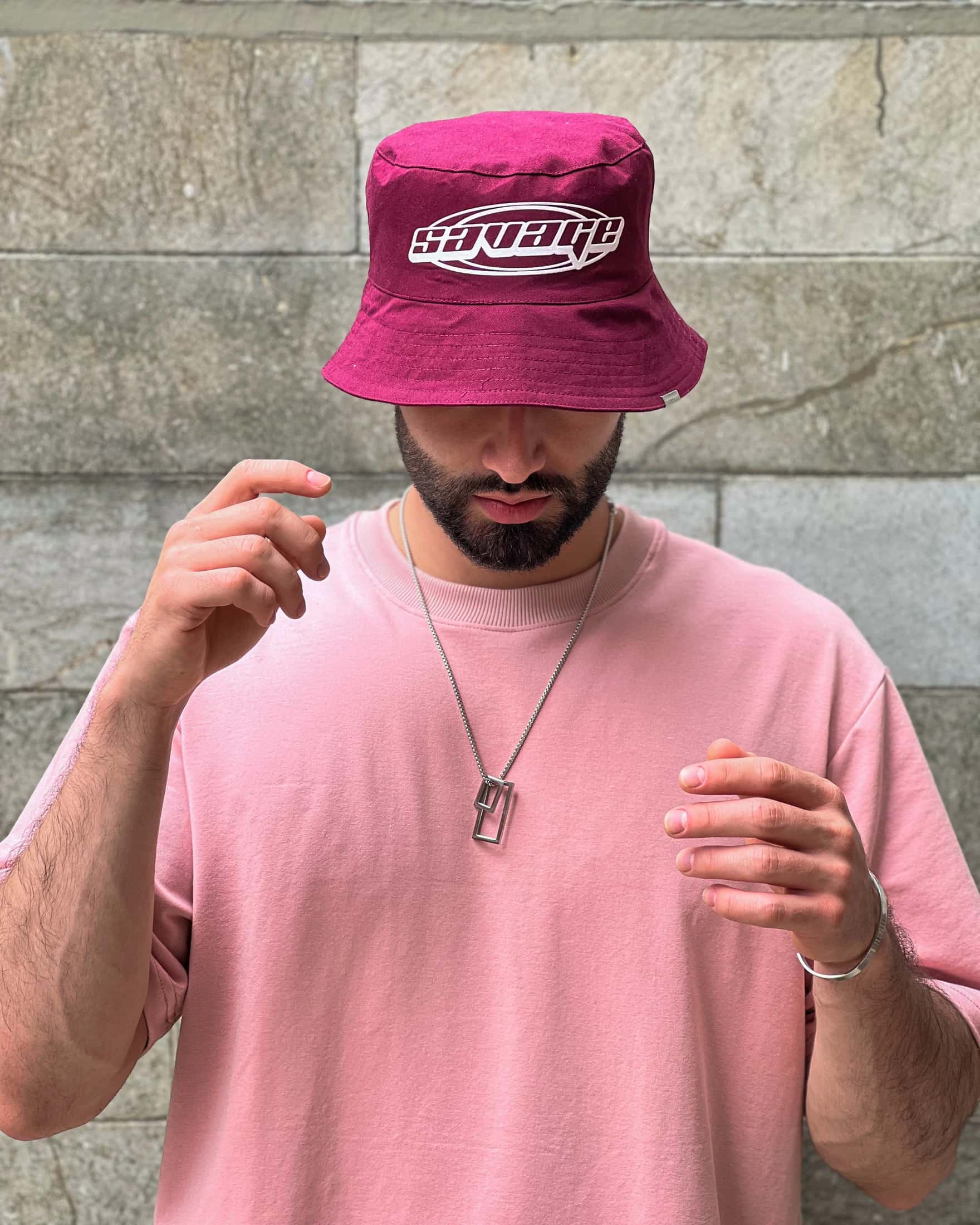 Bucket hat vinotinto /svg blanco 14262