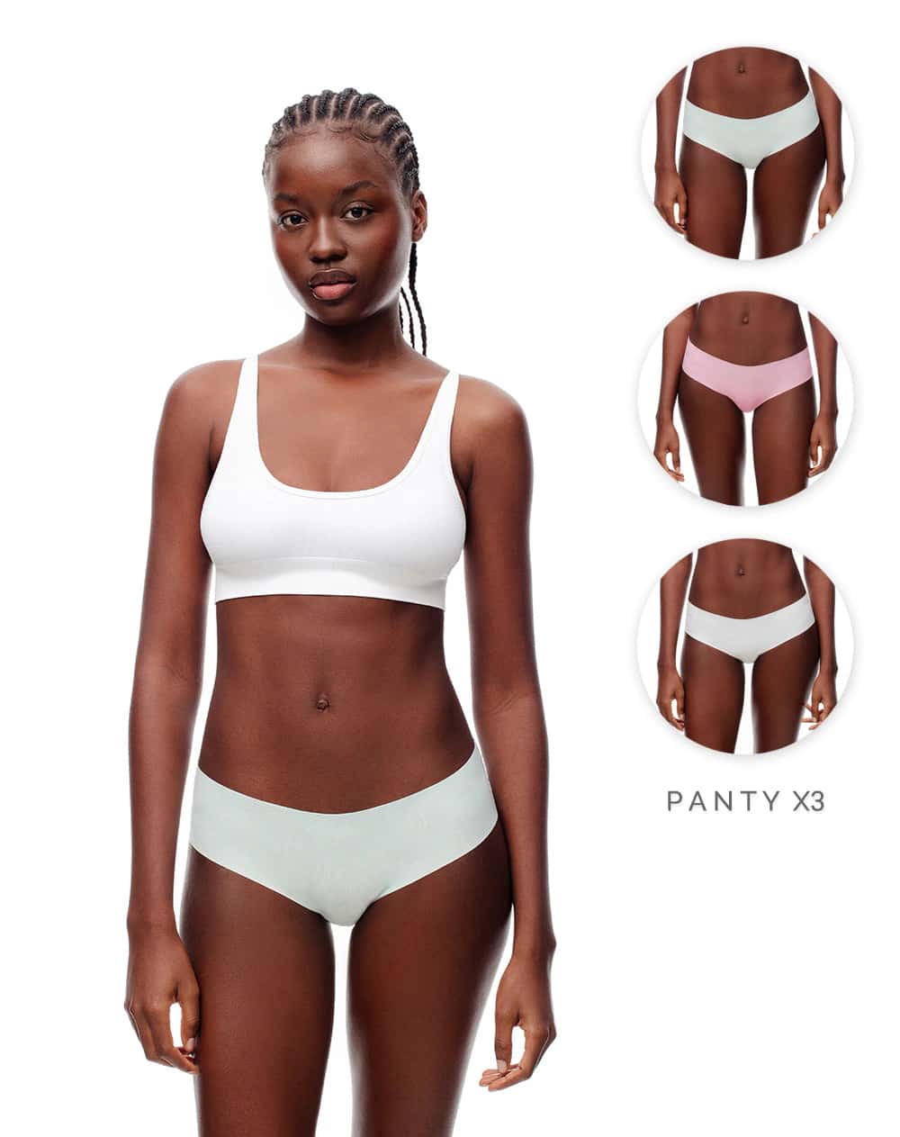 Panty cachetero seamless x3unds surtido