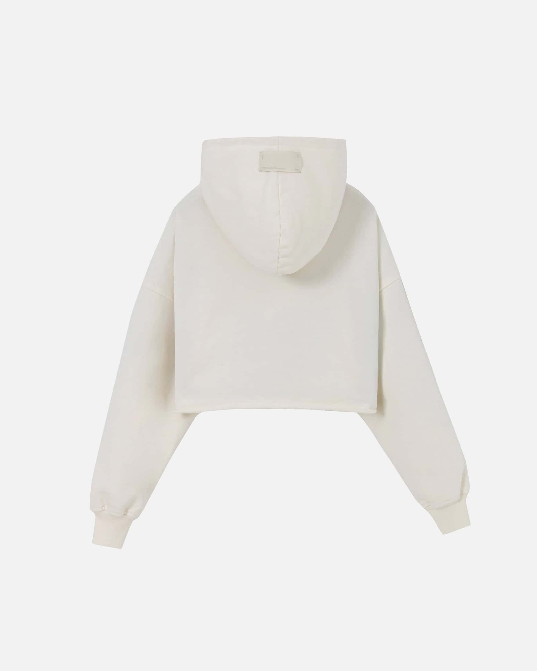 W Stardust Symbol Cropped Hoodie White - miniatura 3