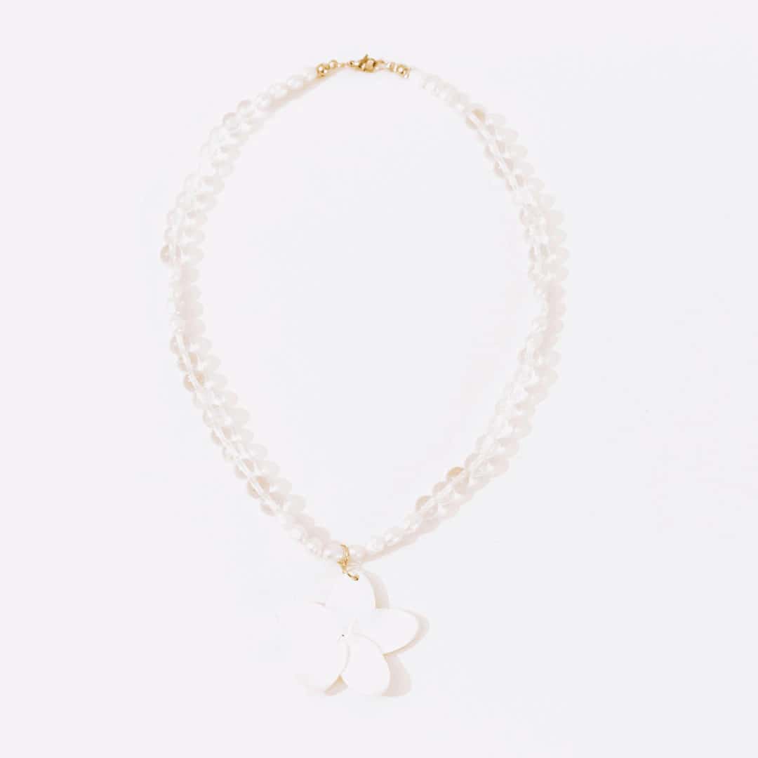 Collar Flor Perlas