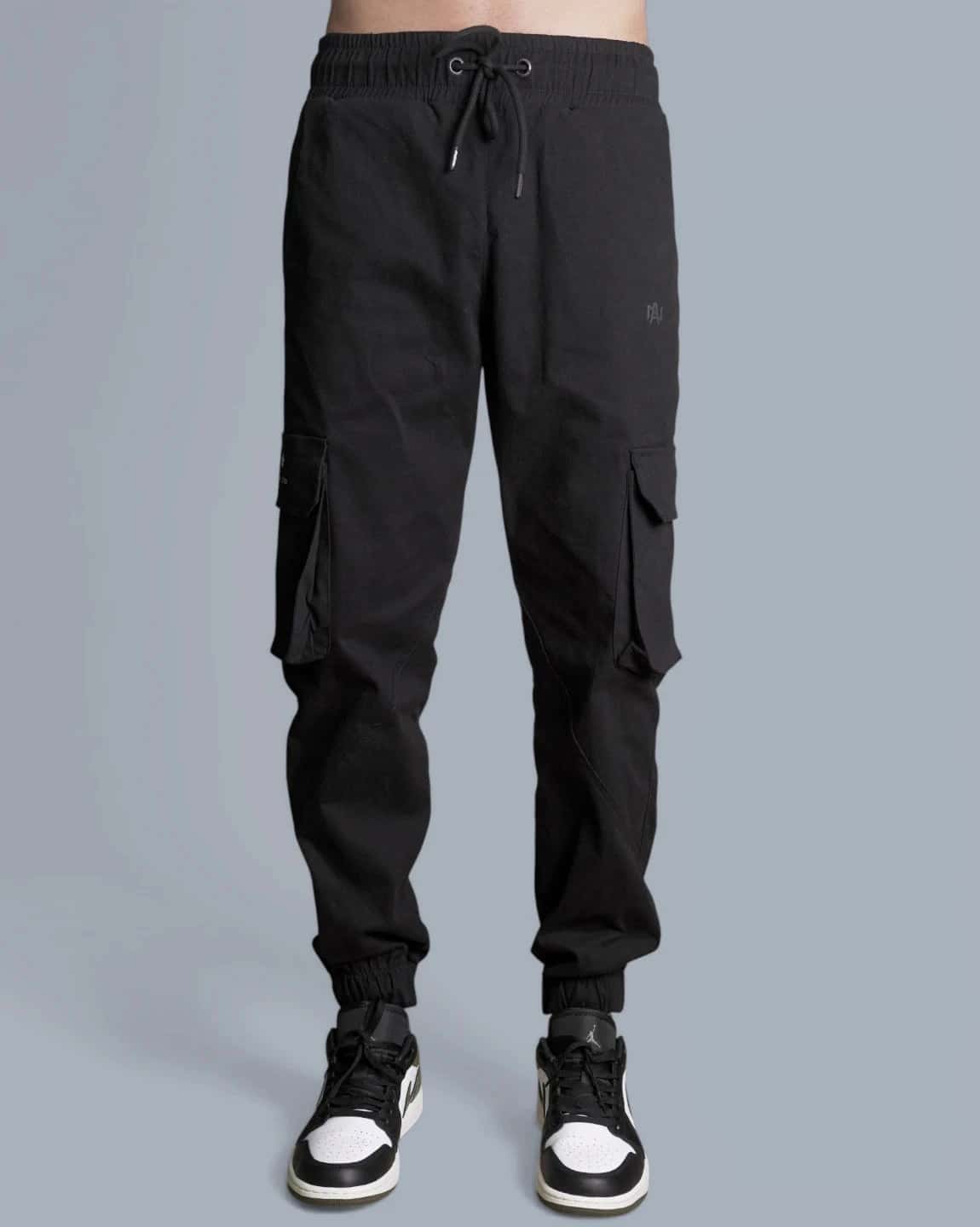 PANTALON CARGO NEGRO HOMBRE