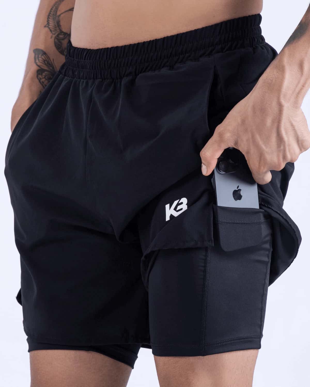 Pantaloneta Con Licra Y Bolsillo┃KBMEN RF.103