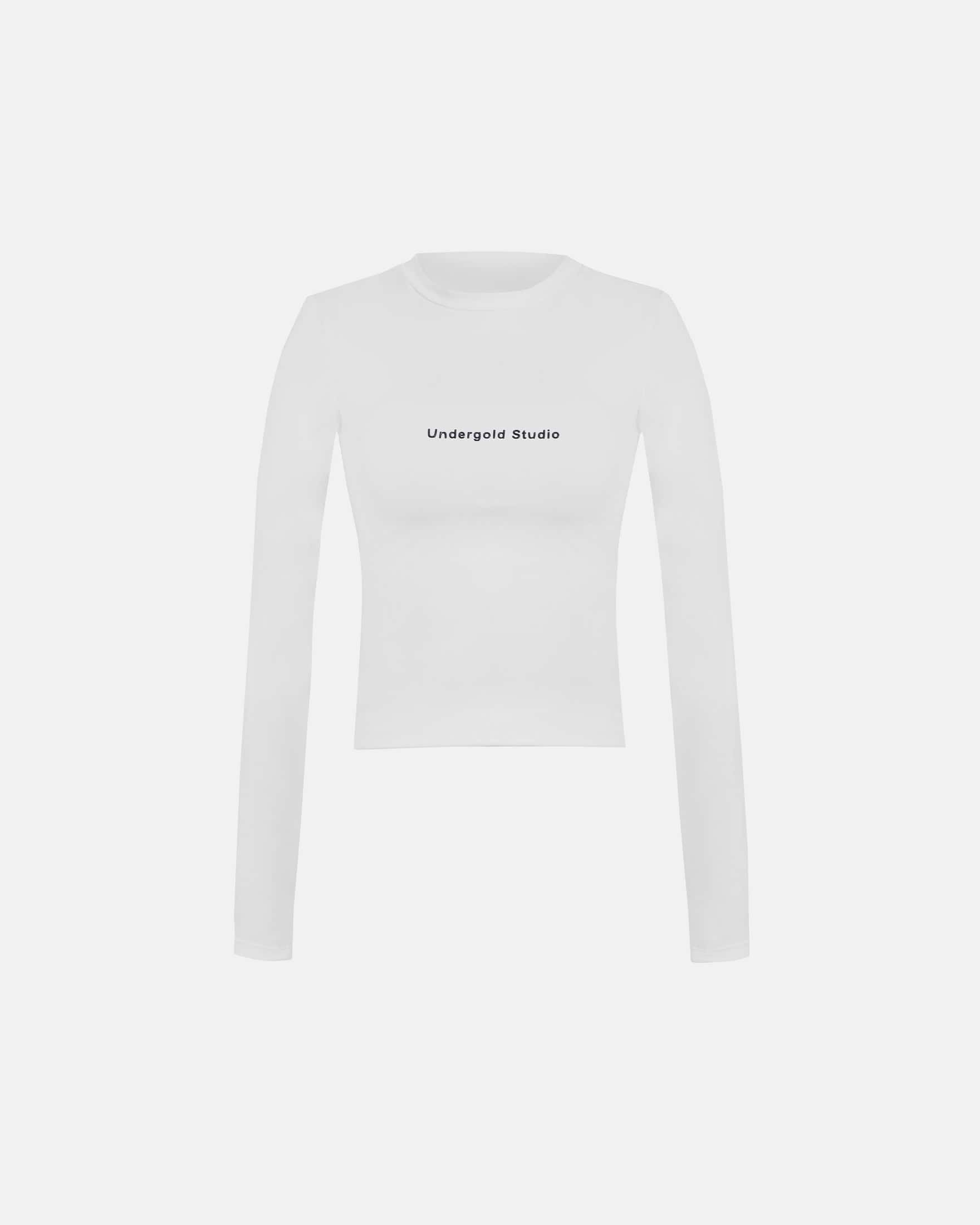 W Basics Undergold Studio Ultra Slim Long Sleeve Tee White