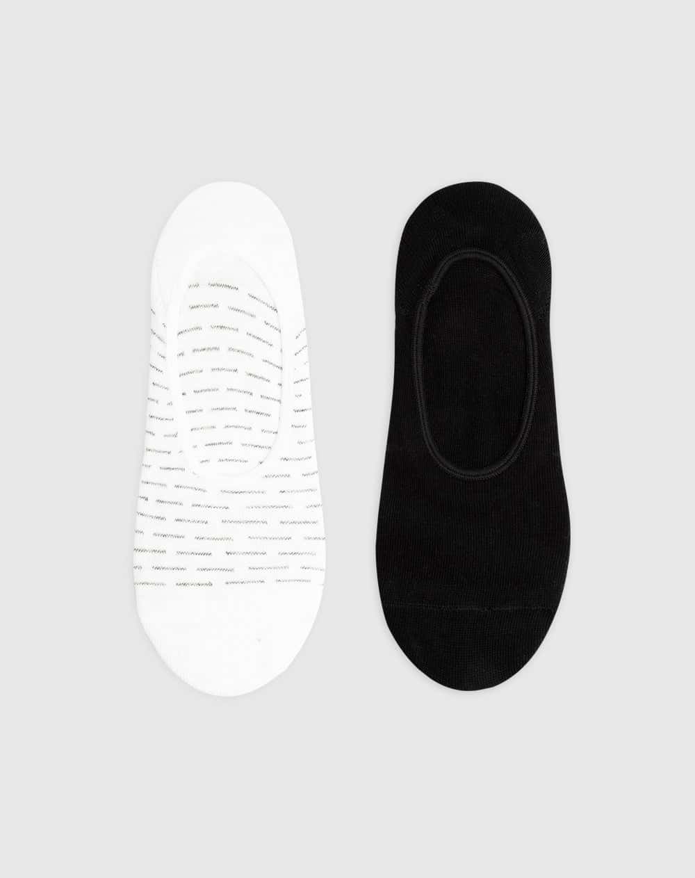 Medias mujer baleta algodón pack x2 surtido
