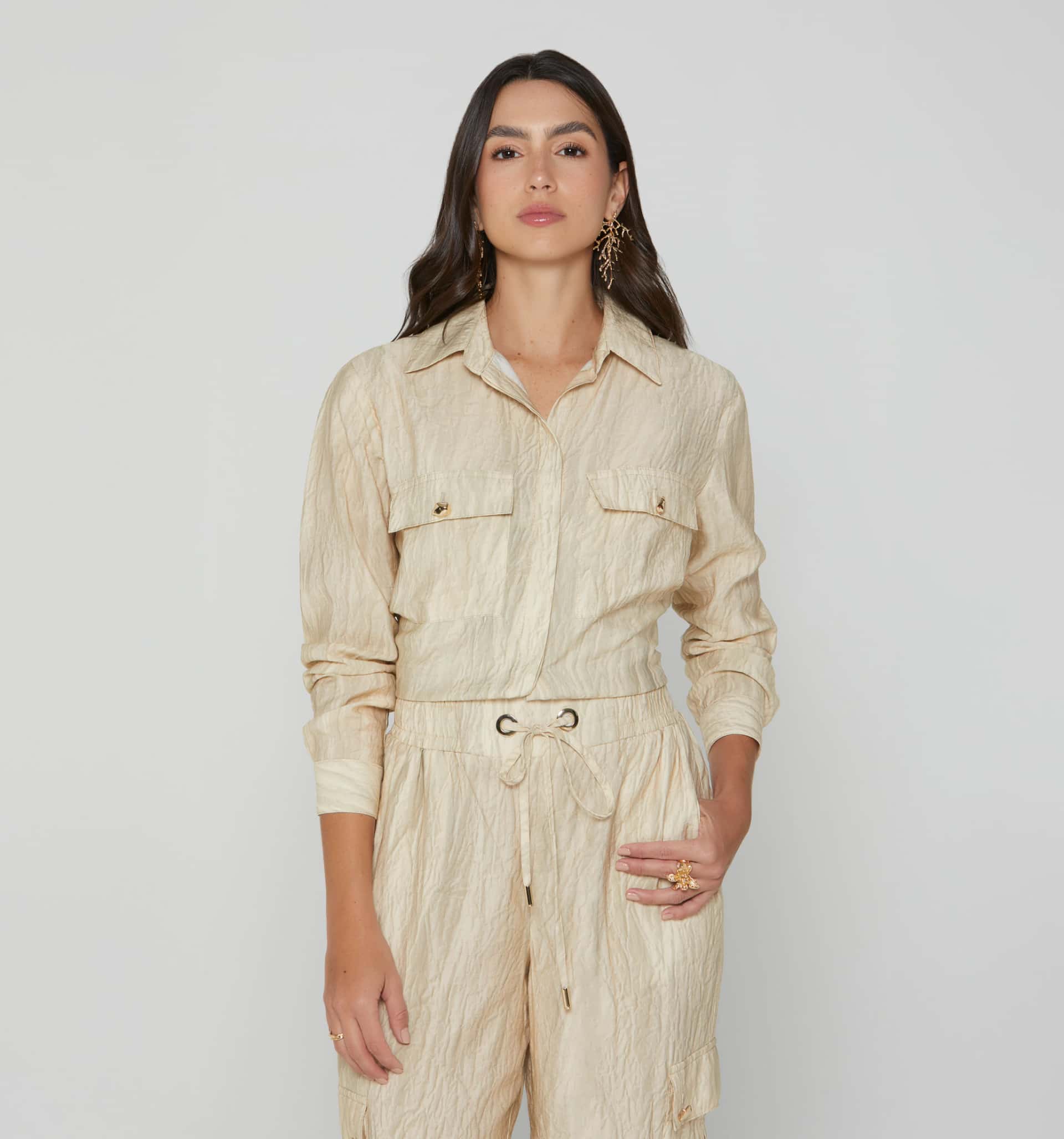 Blusa camisera manga larga