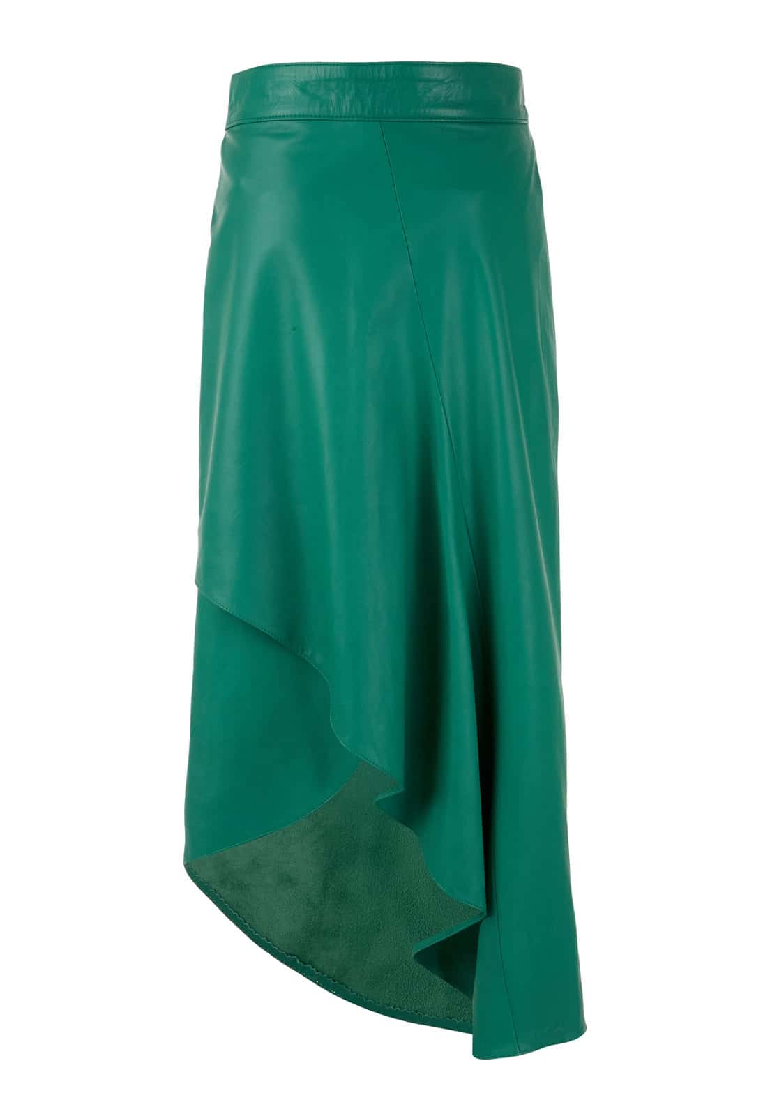 TUBE PETAL LEATHER SKIRT