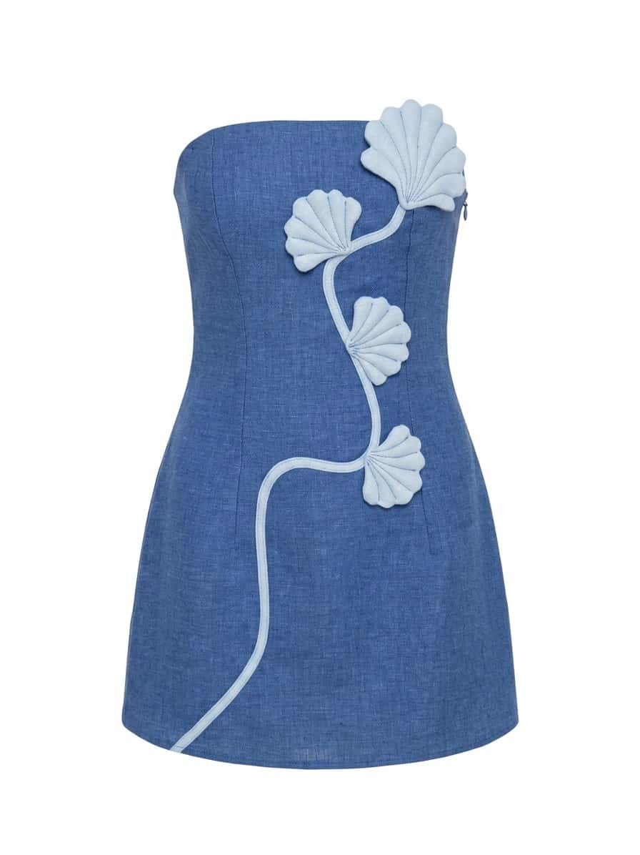 DANTE DRESS WAVE BLUE