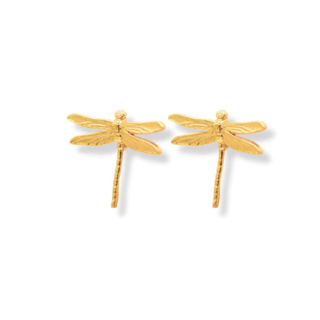 Aretes de libélula mediana