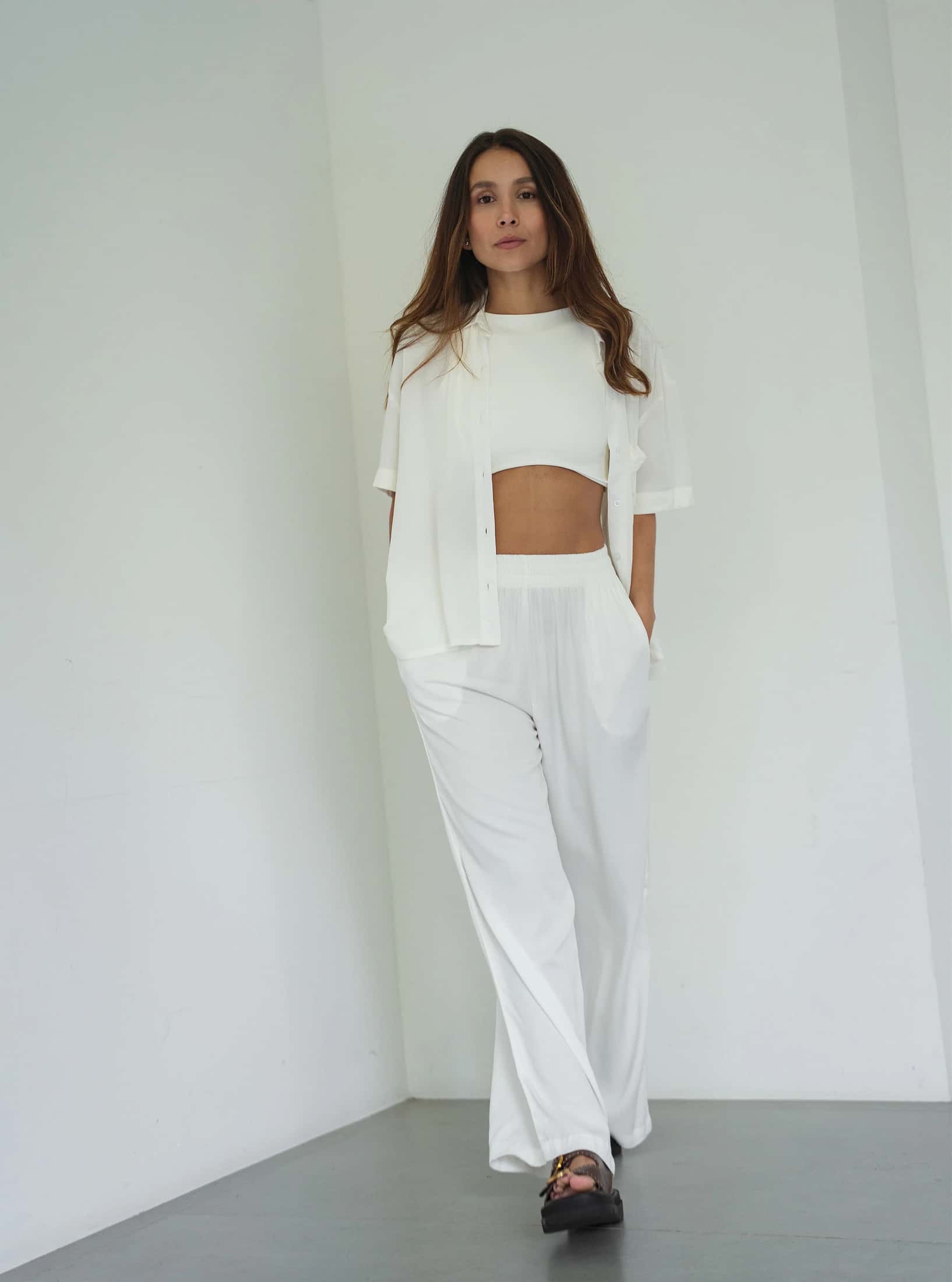 Set Breezy Creamy Palazzo
