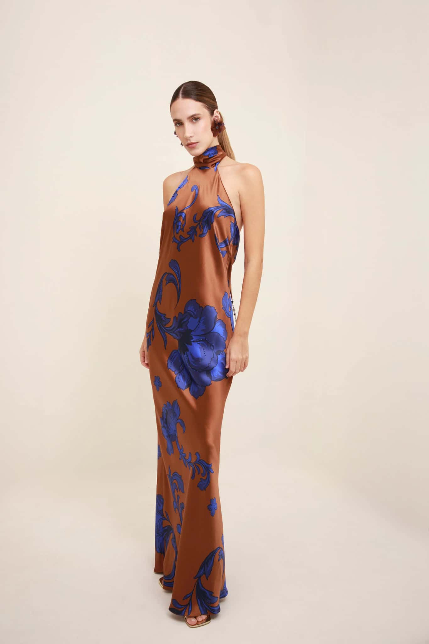 Mikaela Brown Dress - miniatura 1