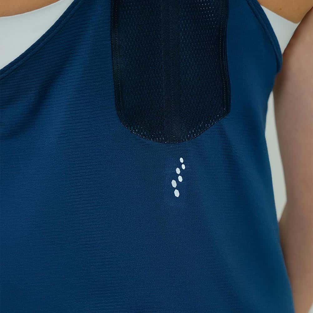 CAMISETA RUNNING MANGA SISA PACELINE AZUL OSCURO PARA MUJER - miniatura 3