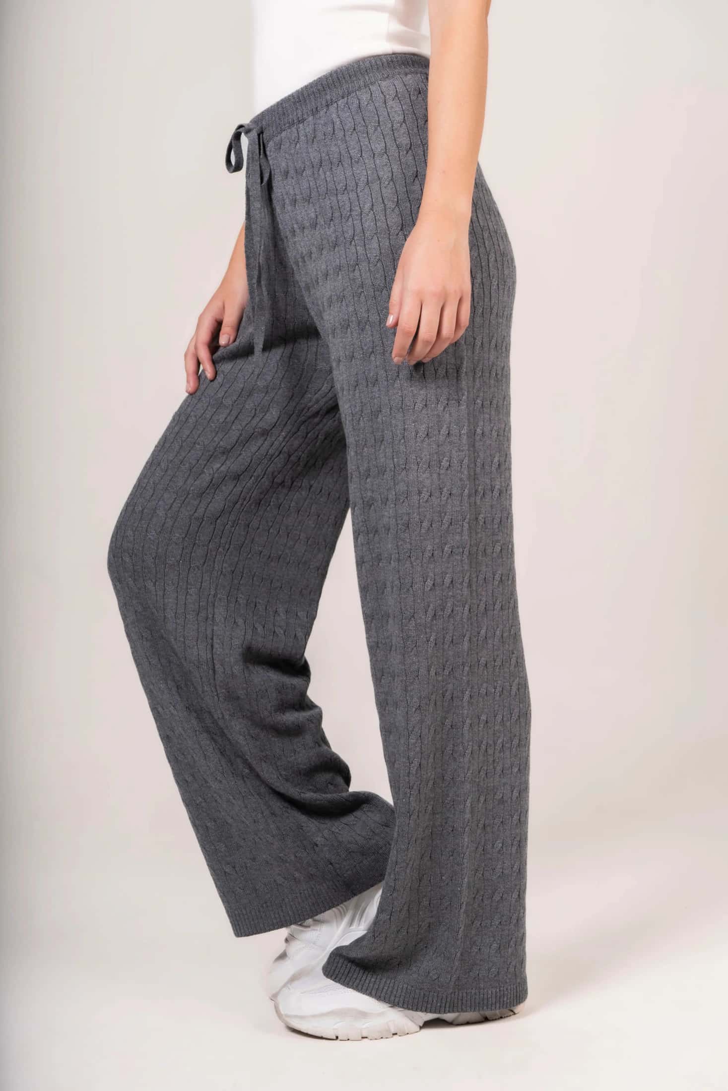 Pantalón Trenzado Mujer Gris - miniatura 3