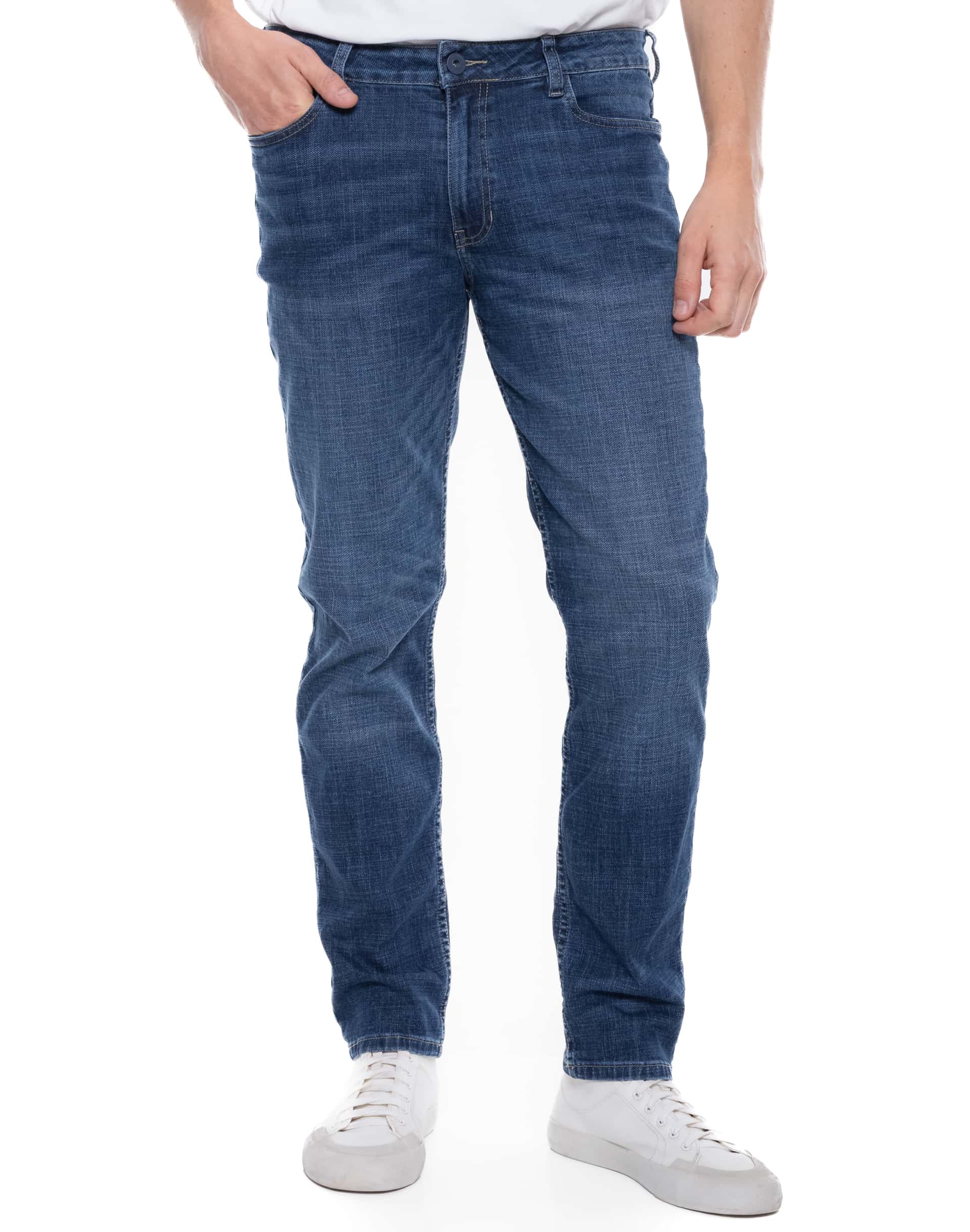 Brixton Slim Fit Jeans Tono Oscuro Con Reservas En Costuras
