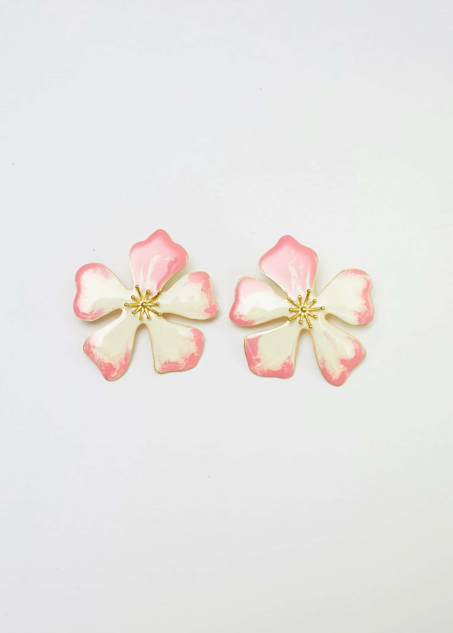 Aretes Aurora Maxi rosa swirl