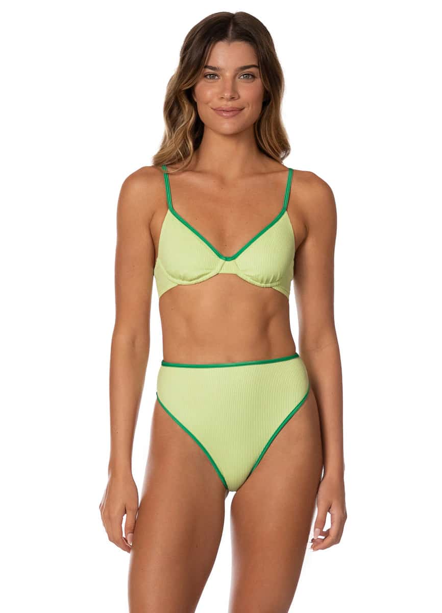 Maaji Green Symphony Dainty Unmolded Underwire Bikini Top
