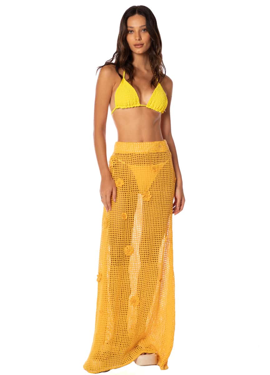Maaji Golden Blossom Glacier Long Skirt