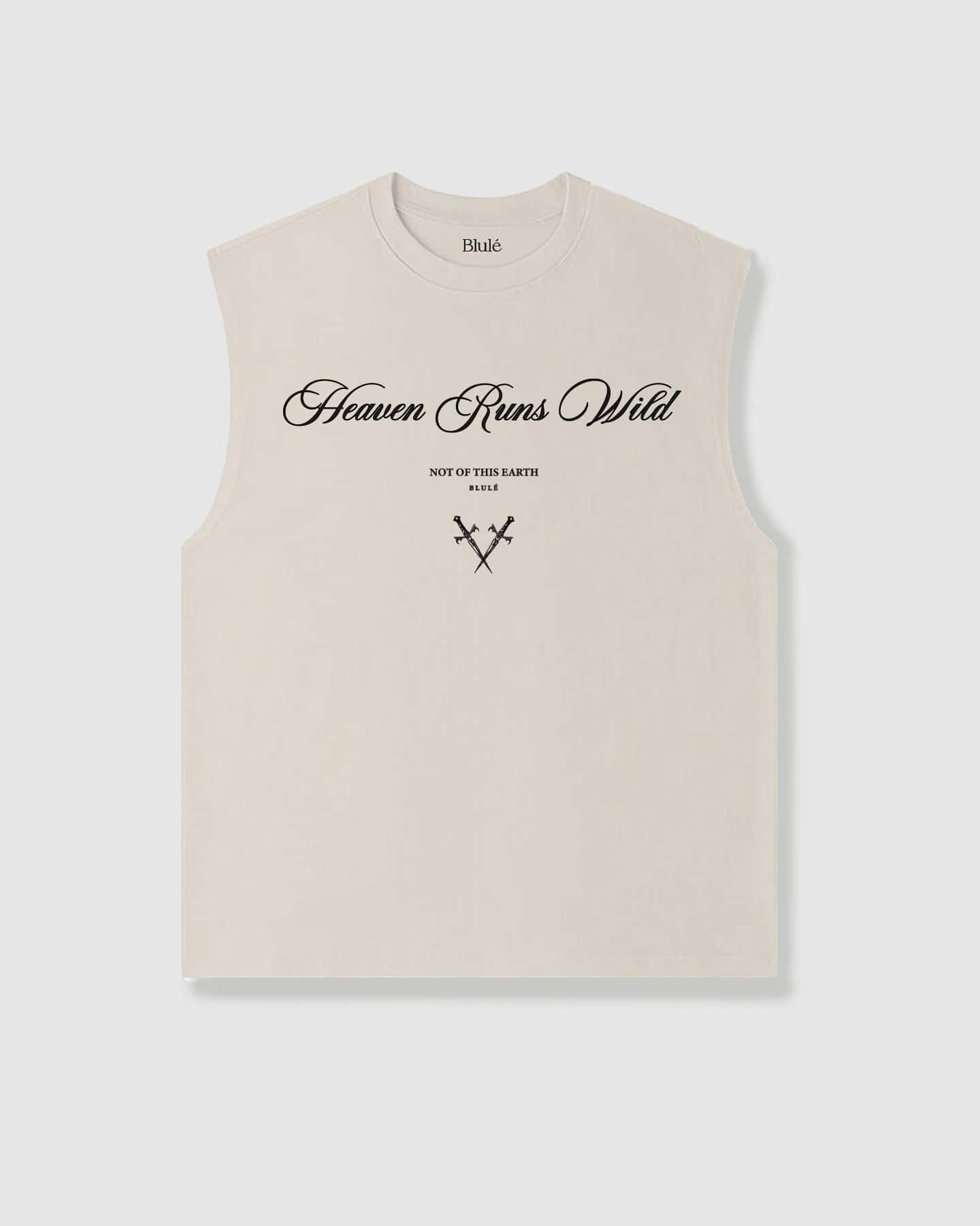 Oversized Sleeveless Heaven Runs Wild Vanilla