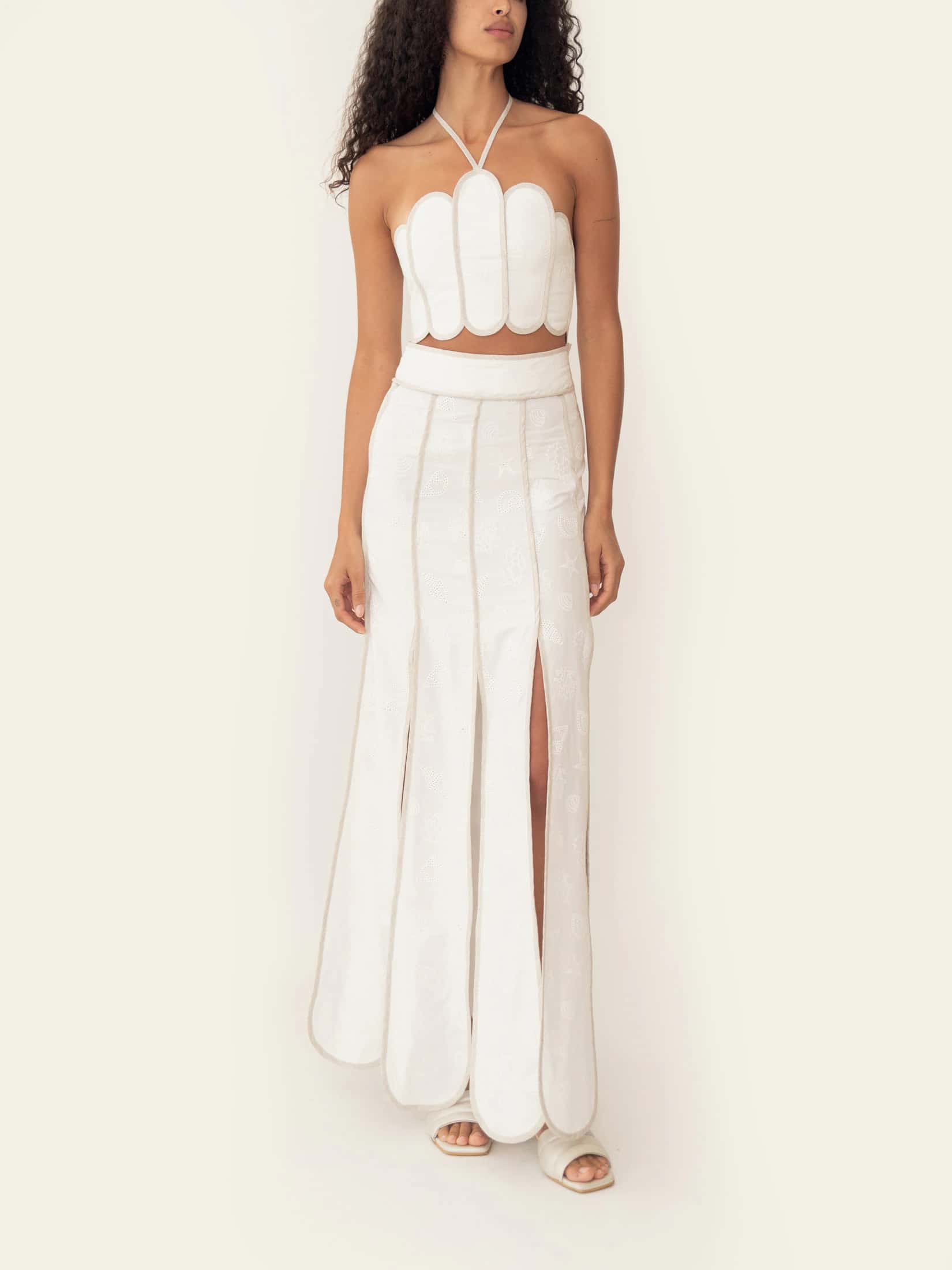 LENNY TOP IVORY SEASHELLS - miniatura 3