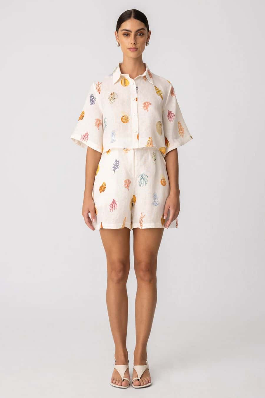 Women's linen shirt white zuyder