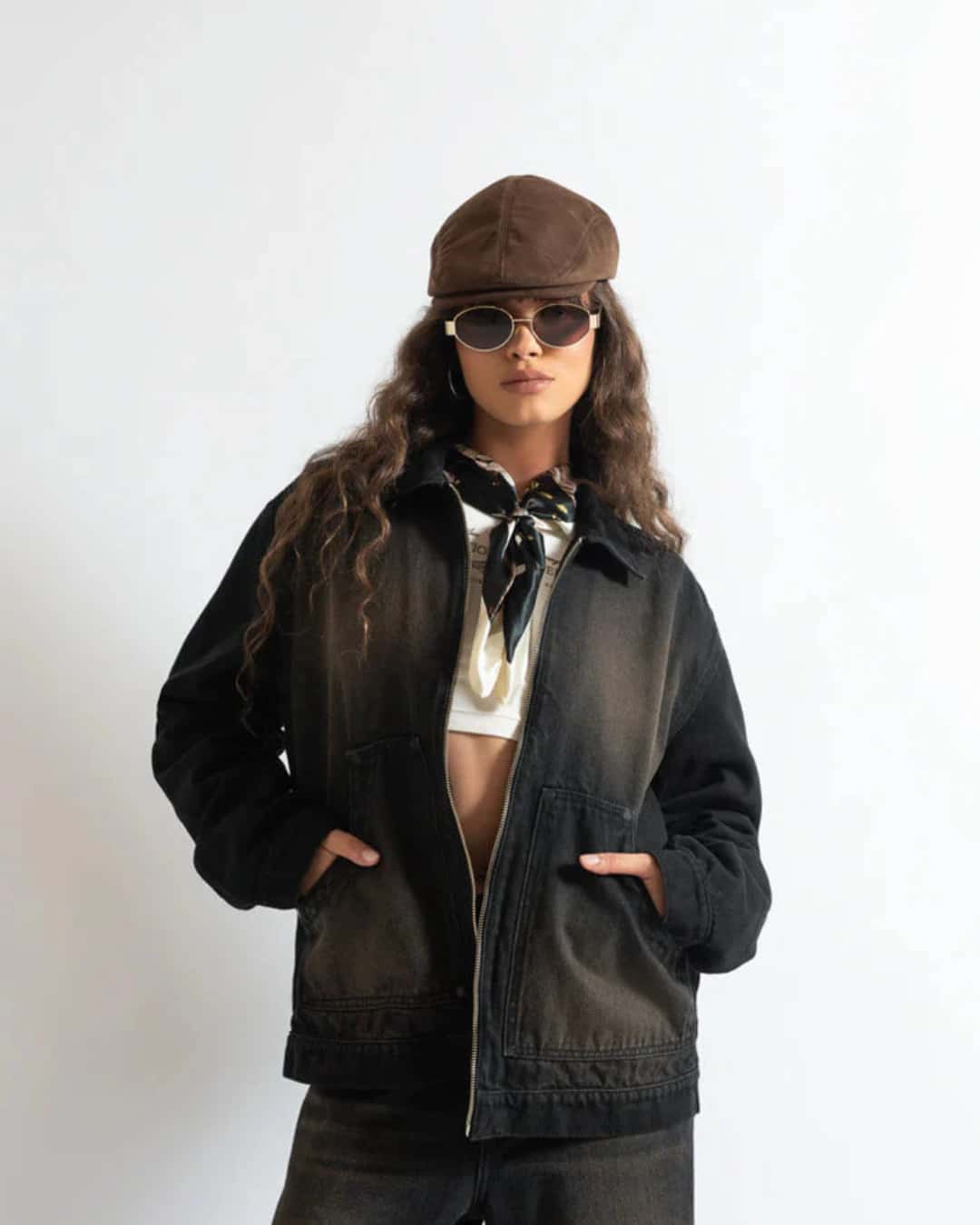 MONCLAIR WASHED BLACK BROWN JACKET - miniatura 3