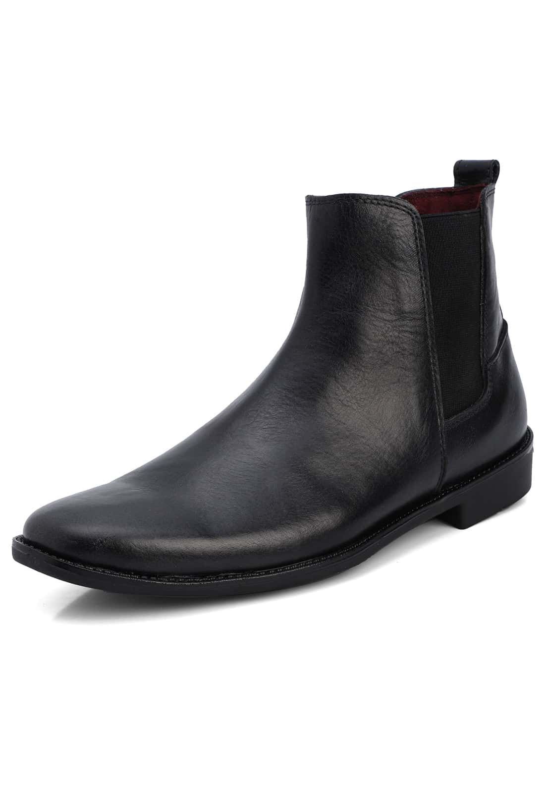 Botines chelsea negros en cuero