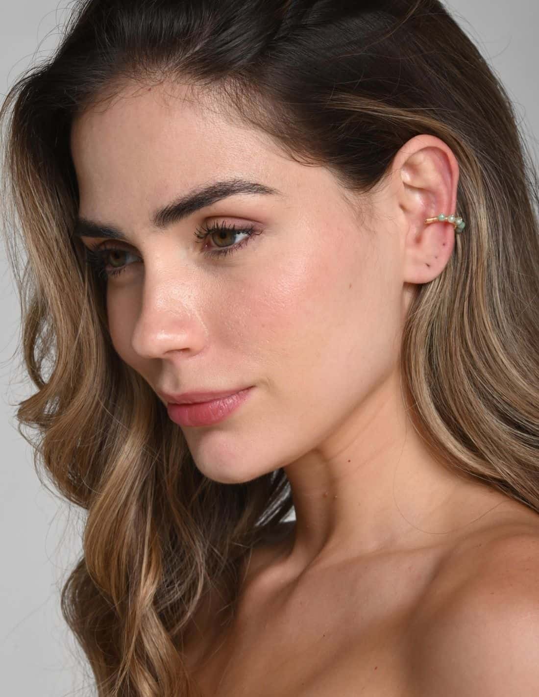 Ear Cuff Jazmin Mint Green