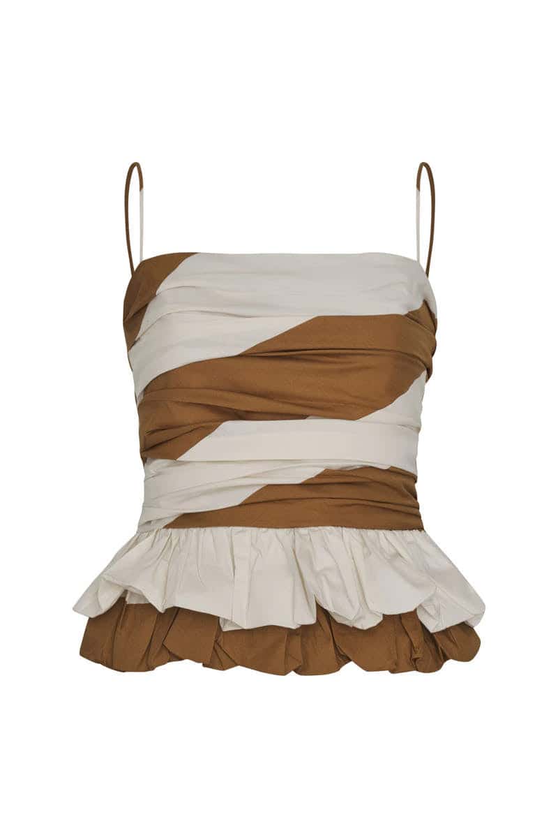 Crop top maia tabaco - miniatura 1