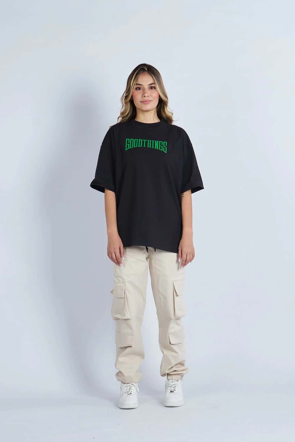 Camiseta oversize estampado Good Things Negro | DROP 03 |
