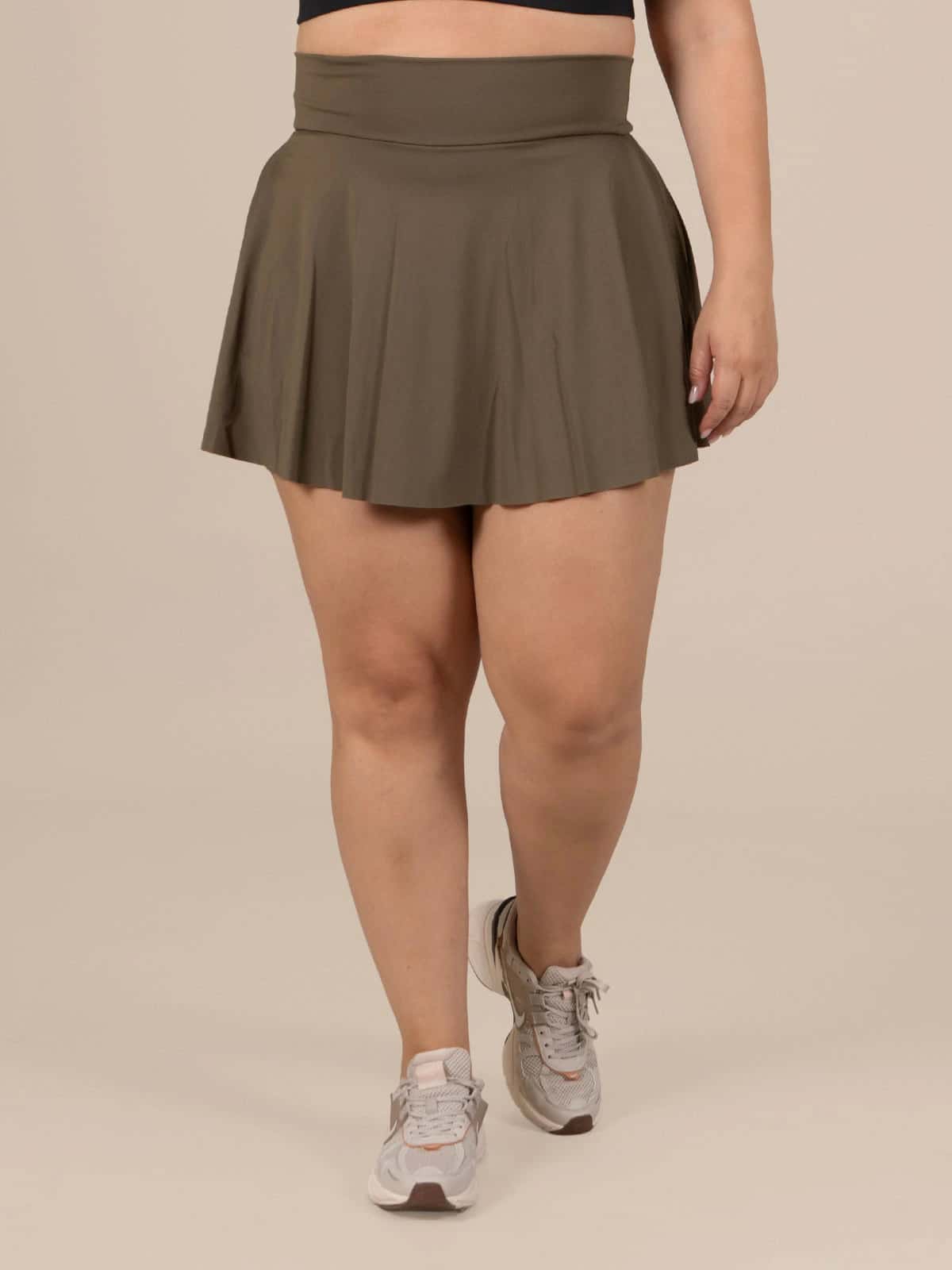 Faldashort talla plus cacao