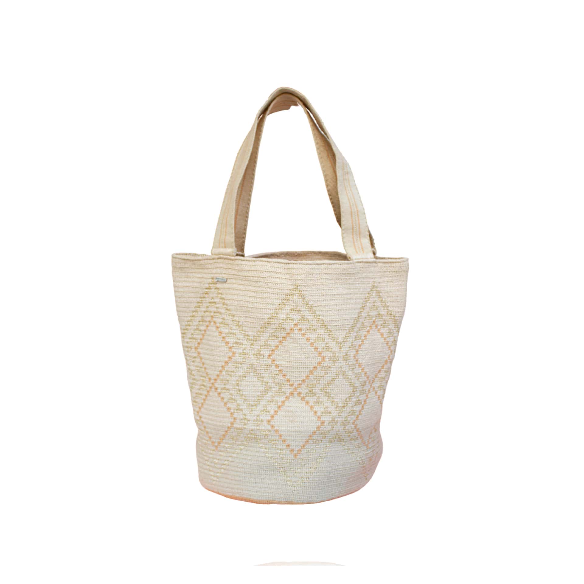 Maxi Bolso Wayuu Beige/Brillante