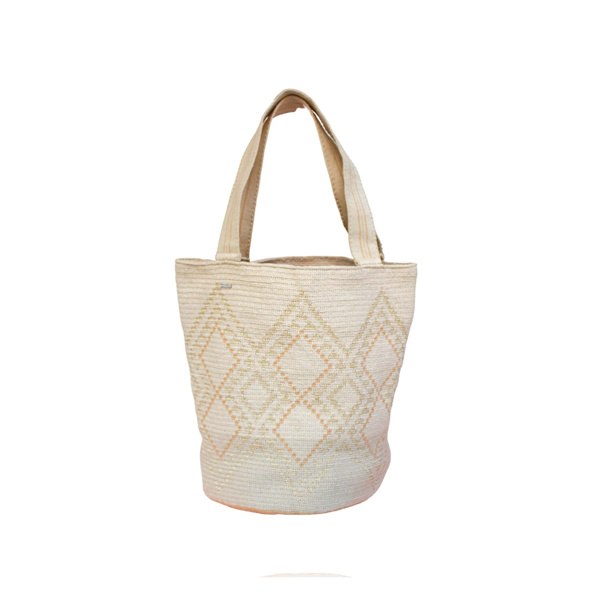 Maxi Bolso Wayuu Beige/Brillante